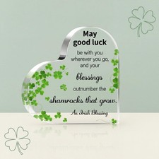 St Patricks Day Decorations, Irish Blessing 4 Leaf Clover Decor Lucky Irish Gi