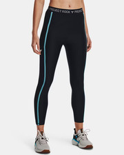 Image of UNDER ARMOUR WOMENS PROJECT ROCK HIGH-RISE ANKLE LEGGINGS BLACK SZ L#1377463-NWT