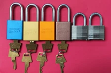 (6 pack)AMERICAN Series,Aluminum Lock 1-1/2 & 1 Shackle. choose your combination