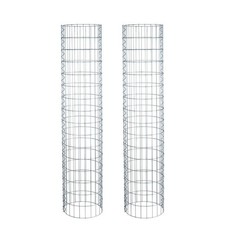 Gabion Gabionensaeule Rond Ø 35 CM 160 2er de Pierre Panier pour Métallique