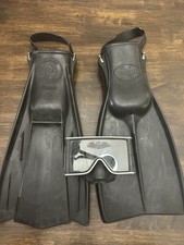 Vintage Scubapro Tri-vision Diving MASk Dacor Venturi Tempered Glass Goggles USA