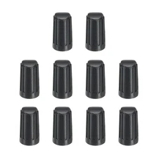 Potentiometer Control Knob ABS Guitar Knob D Type 6mm Black 20PCS