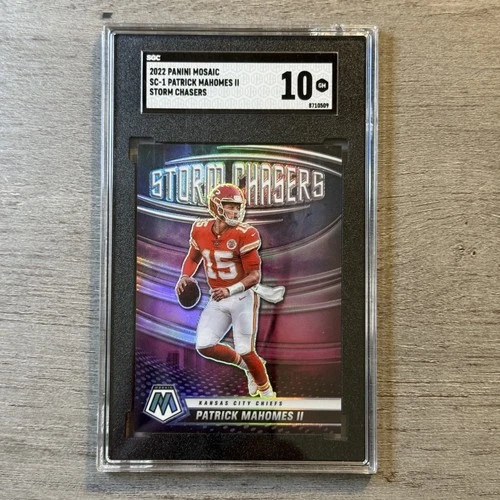 2022 Panini Mosaic Patrick Mahomes Storm Chasers SGC 10