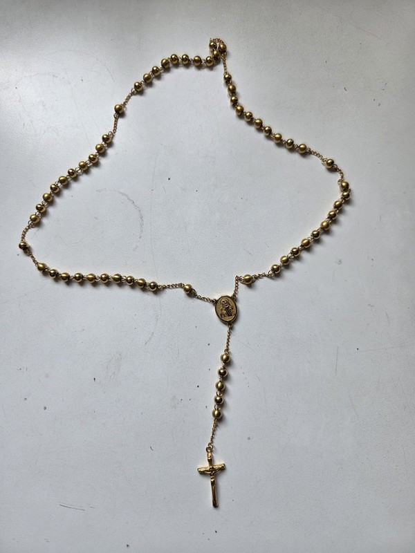 Gold Plated Stainless Steel ROSARY NECKLACE