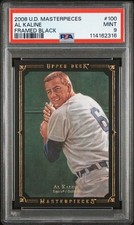 2008 Upper Deck Masterpieces Framed Black #100 Al Kaline graded PSA 9 Mint Pop 1