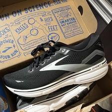 Brooks Ghost 15 Men  s Running Shoes Mesh Lace-Up Black/White 110393-1D-012