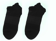 Men Socks Bombas 2 Pack Lightweight Ankle Socks Size XL Shoes Size 9-13 Black