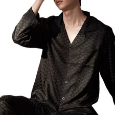 SILKPEACE 2nd Item FREE SHIP Mens Satin Silk Pajamas Set Lounge Pants POCKET PJ