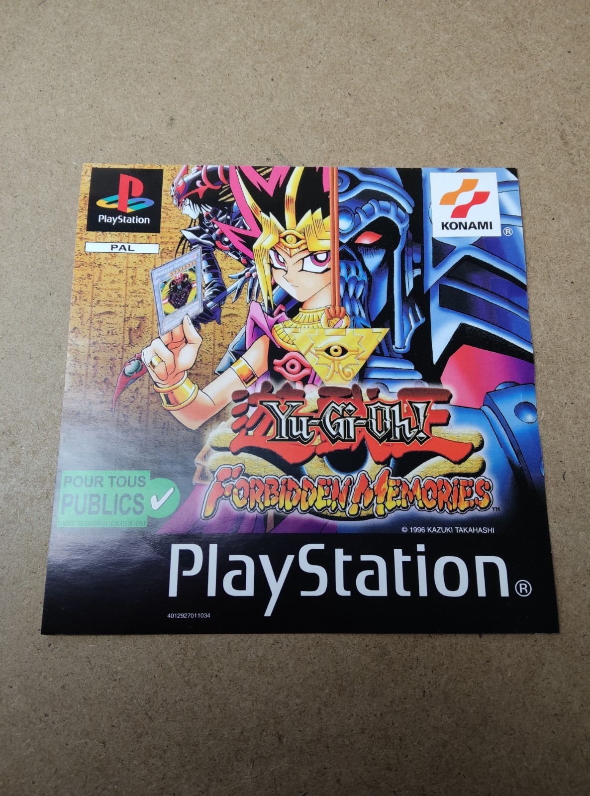 Jaquette Avant Yu-Gi-Oh Forbidden Memories Ps1 Jeu Jeux Playstation 1