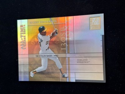 2003 Donruss Elite Gold All Time Career Best #AT 33 Rickey Henderson   006/130
