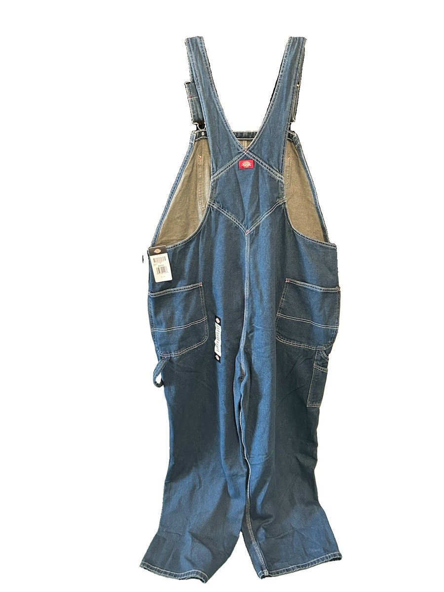NWT Dickies Indigo Bib Blue Denim Overalls Size 44x30 Bibs Medium