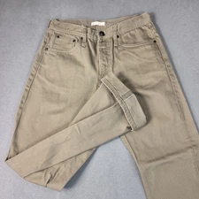 The Unbranded Brand Jeans Mens 26x32 Khaki Straight Selvedge UB307 Tag W30
