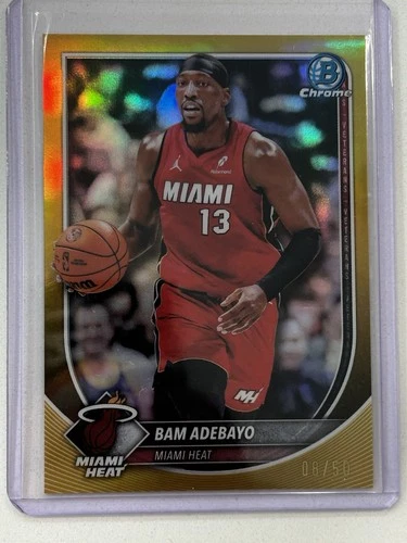 2025-26 Bowman Basketball Bam Adebayo #89 Gold Border /50 - Miami Heat
