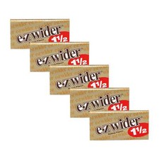 EZ Wider Gold 1 1/2 Light Cigarette Paper Rolling Papers 120 Leaves 5 Packs
