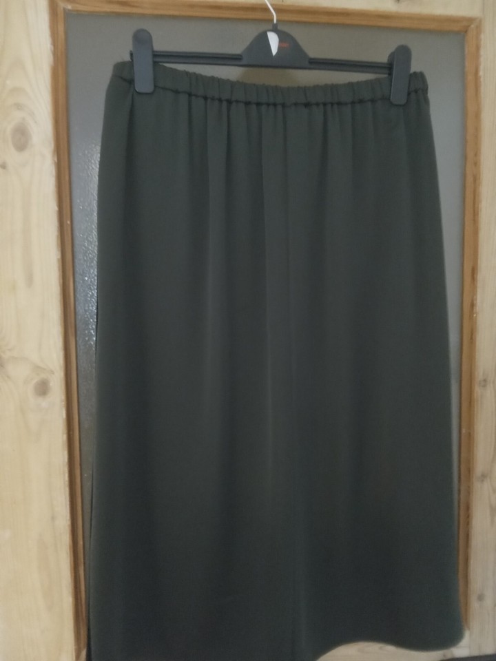 HOBBS London Midi Skirt UK size 12, dark green olive / moss colour, used twice eBay