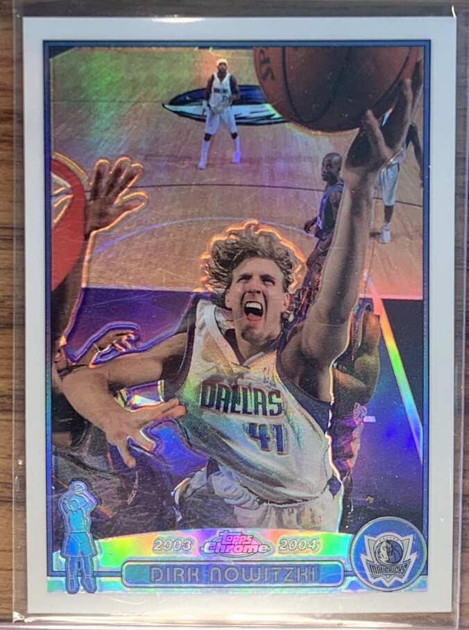DIRK NOWITZKI 2003-04 TOPPS CHROME BASKETBALL REFRACTOR #41
