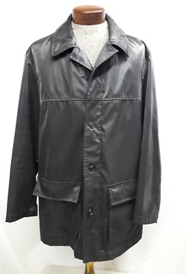 Trussardi Jeans Shiny Jacket Poly mens Size Medium 50 Button Zip