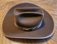Vintage Resistol 3X Beaver Missoula Style Cowboy Hat 7 1/8 Buffalo Brown Color