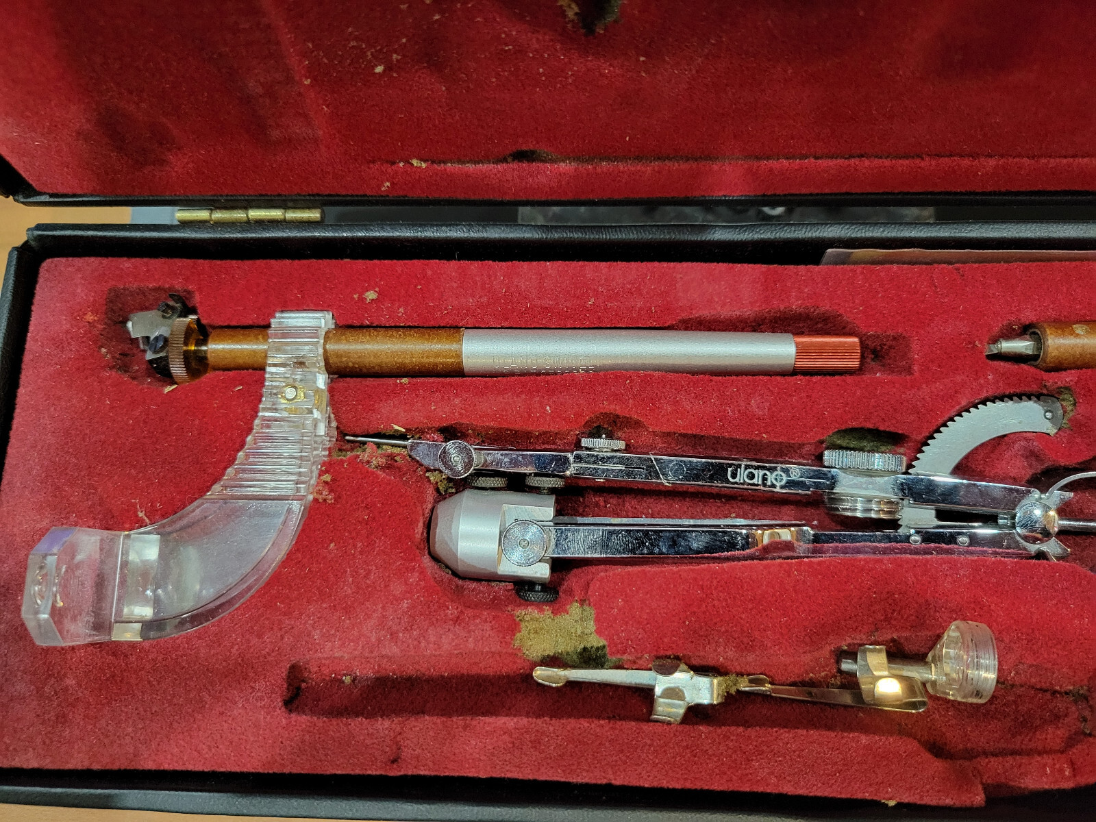 Vintage Ulano 3600 Maxi Swivel Cutting Tool Set with case Graphic Arts