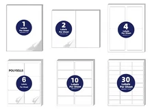 Shipping Labels Sheet Adhesive Sticker Paper for Laser Inkjet Printer - Any Size