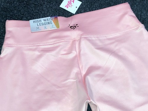 Justice High Waist Girls Pink Shiny Compression Legging Size 12 NWT - Picture 5 of 5