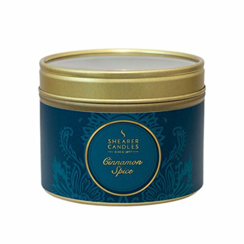 Свечи для стрижки волос Cinnamon Spice Маленькая ароматизированная золотая оловянная свеча-Бирюзовая, голубая, l x 6 см