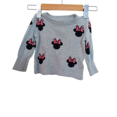 Toddler's Baby Gap x Disney Minnie Mouse Gray Sweater Jumper