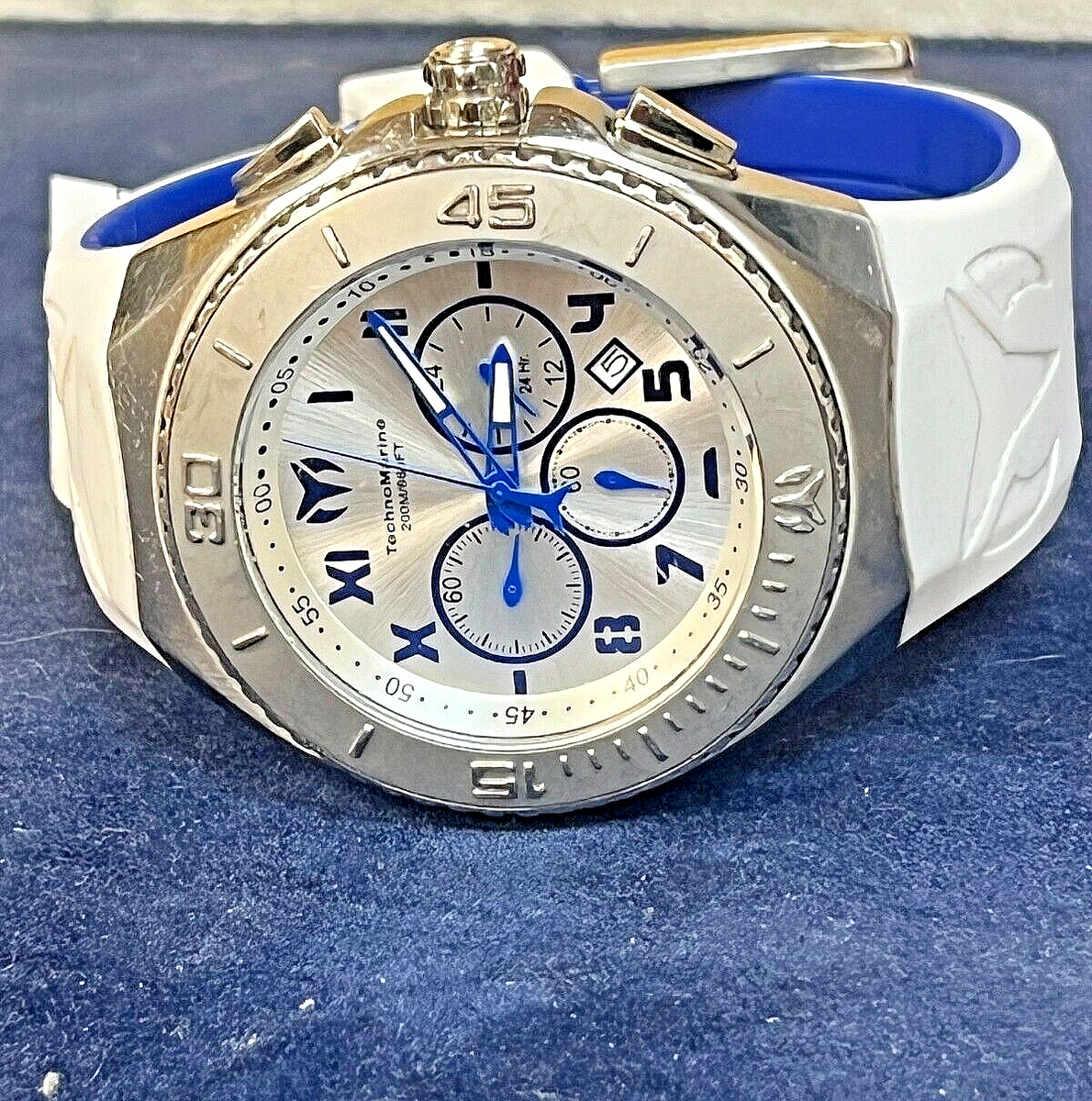 Technomarine Ocean Manta Men's 48mm White Silicone Chronograph