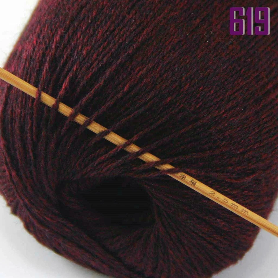 Sale New 3 Balls x 50gr Luxurious Soft Mongolian Cashmere Hand Knit Yarn Wool 19 - Image 2 of 4
