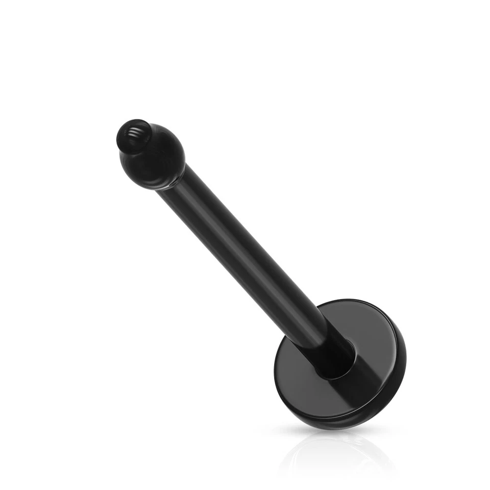 Piercing de anillo 5 piezas 20 g acrílico negro BioFlex tapa plana retenedores de nariz tachuelas para nariz Foto 3 de 4