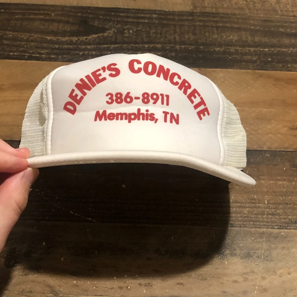 De Colección Denie's Sombrero de Concreto Gorra Snapback Para Hombres Blanco Rojo Memphis Tennessee - LEER Foto 2 de 4