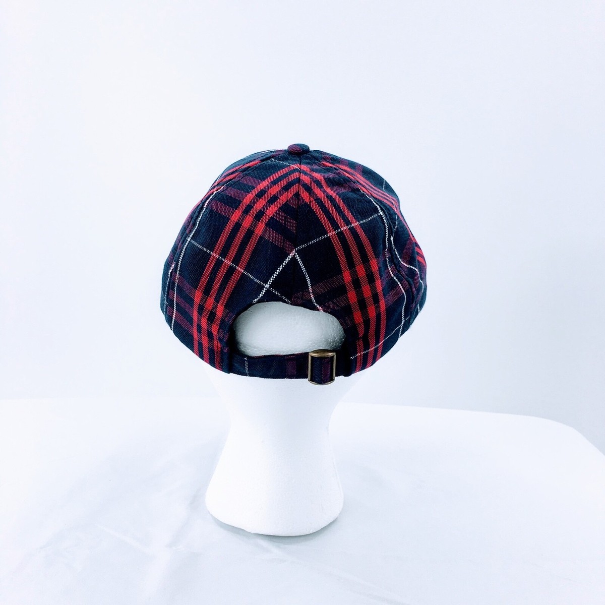 Love Your Melon Baseball Cap Blue Womens Plaid Leather Logo 