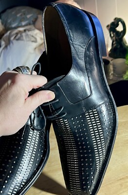 Men’s Adventura Made/Spain Leather High Craftsmanship Black Dress Shoes Size 15 Men main image 3