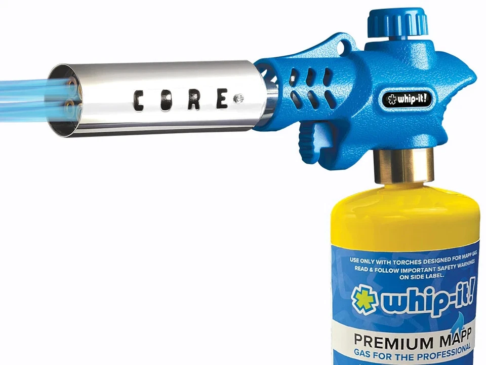 WHIP IT CORE SEARING POWERFUL 4 FLAME PROPANE MAP GAS TORCH PROPANE fuel COMBO - Image 3 of 4
