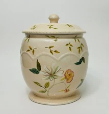 Harry and David Lidded Cookie Jar ‘Floral Sunrise’  9” Tall. Excellent Condition