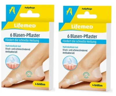 LIFEMED 12 Blasenpflaster Fersenpflaster Druckstellen Kissen Druck Pflaster Hydrokolloid