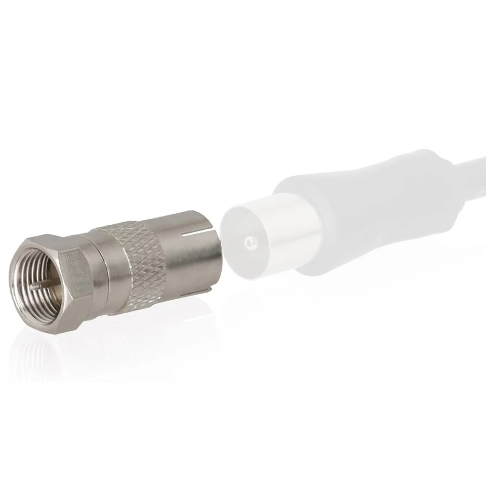 Wicked Chili Koax Adapter F-Stecker auf Koax-Buchse DVBT2 Antenne, SAT Empfänger