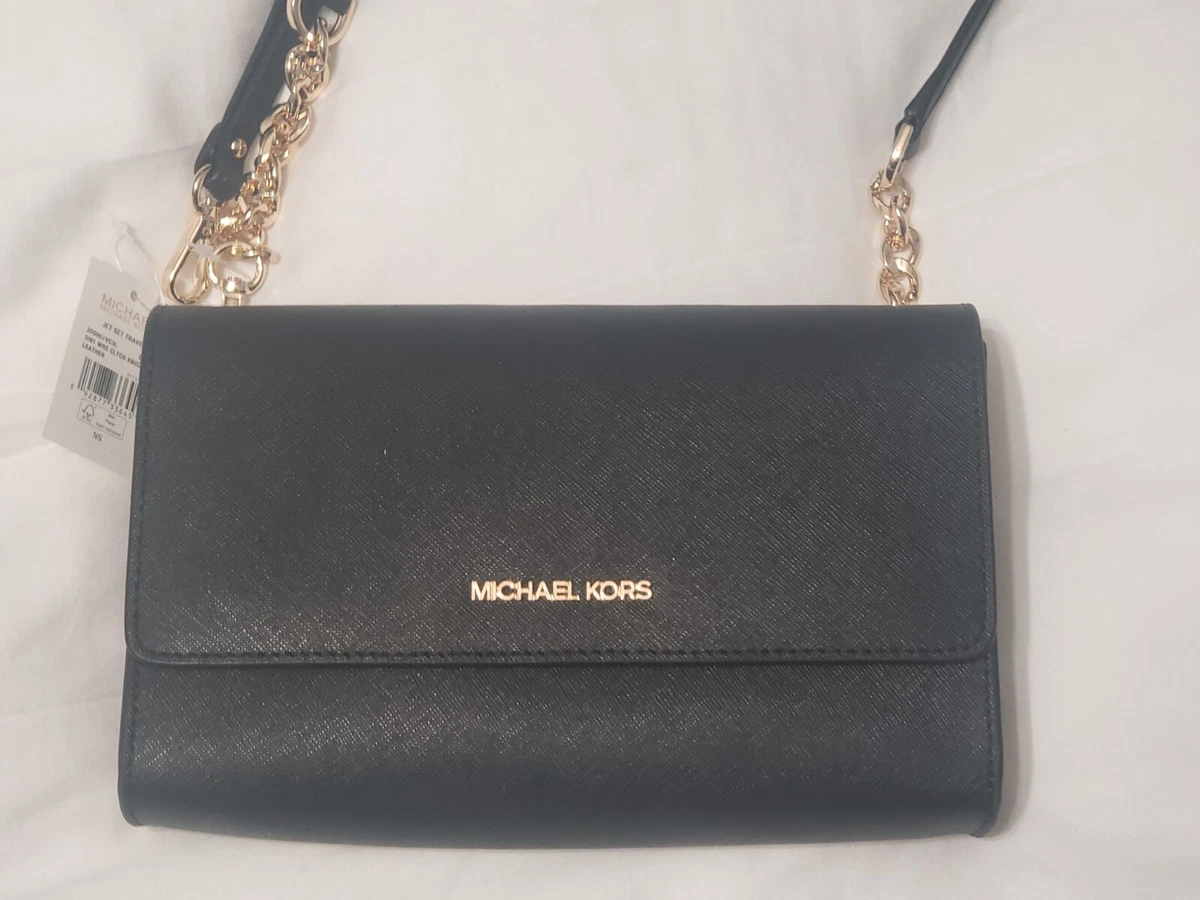 Michael Kors Jet Set 3 in 1 Crossbody Handbag Purse Black