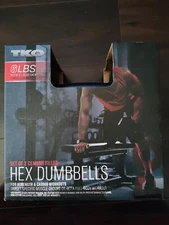 TKO Set Of 2- 3 LBS (4.5KG) Each HEX Dumbbells For Strength & cardio Total 6 LB