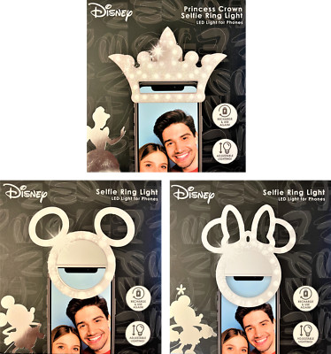 Disney Clip-On Selfie Ring Light for Smartphones   3 Designs - Please Select