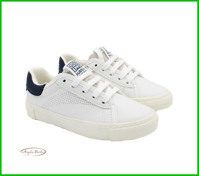 Children's shoes Gioseppo summer sneakers in white leather for elegant boys