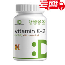 Vitamin K2 MK-7 200mcg with Virgin Coconut Oil, 8 Months Supply, 240 Softgels