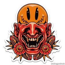 Demon Smiley Face Vinyl Decal Sticker Indoor Outdoor 3 Sizes 12650 Demon Smiley Face Vinyl Decal Sticker Indoor Outdoor 3 Sizes 12650