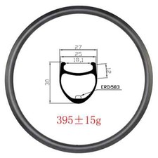 Cerchi in carbonio 700c 30*25mm clincher bici da strada forma a U UD 3K 12K 16-36 fori