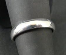Ring Silver Smooth Simple 925 Sterling Size 7.5 Sleek Band Ring