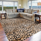Leopard Print Area Rug, Leopard Rug 5X7 Cheetah Area for Bedroom Living Room Ani