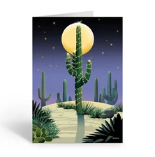 Desert Saguaro Holiday Card - 18 Cards & Envelopes -  40017