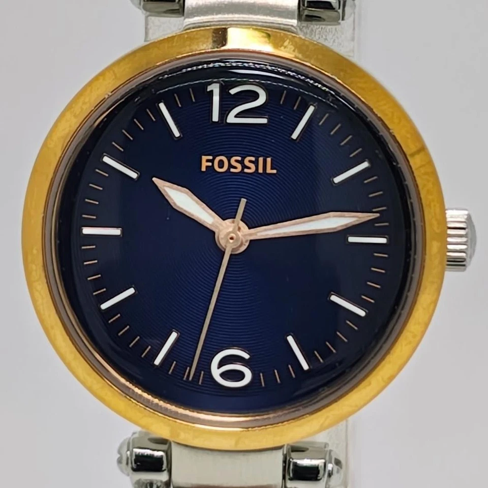 Relógio de quartzo analógico FOSSIL ES4277 pulseira de couro marrom marinho testado - Imagem 4 de 4