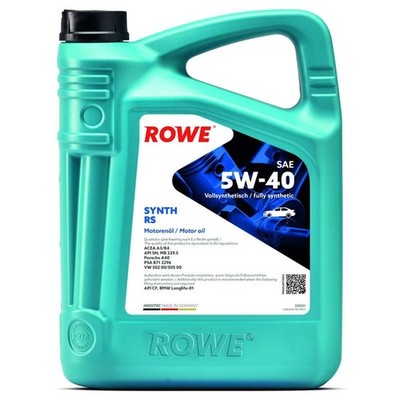 5L ROWE HIGHTEC SYNTH RS SAE 5W-40 (20001) MOTORÖL passend für ACEA A3/B4 API