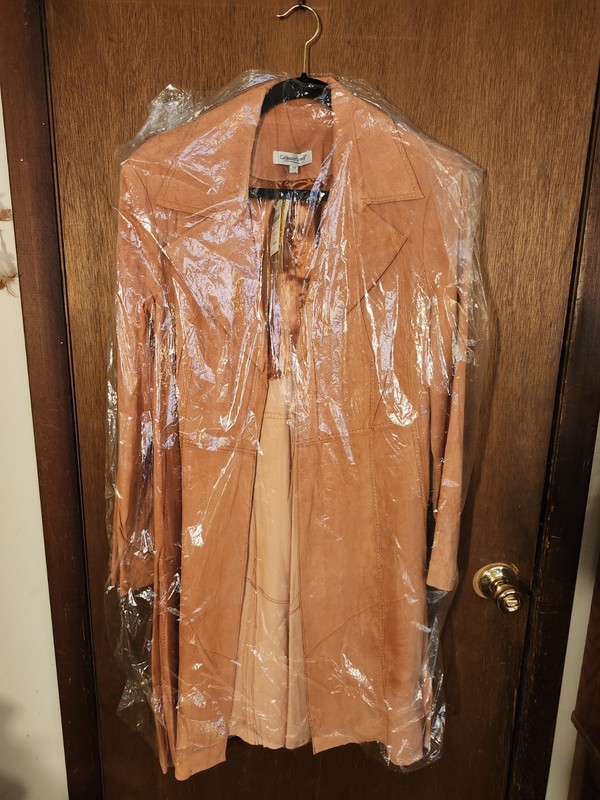 Coldwater Creek Suede Leather Coat Size 18W NWT